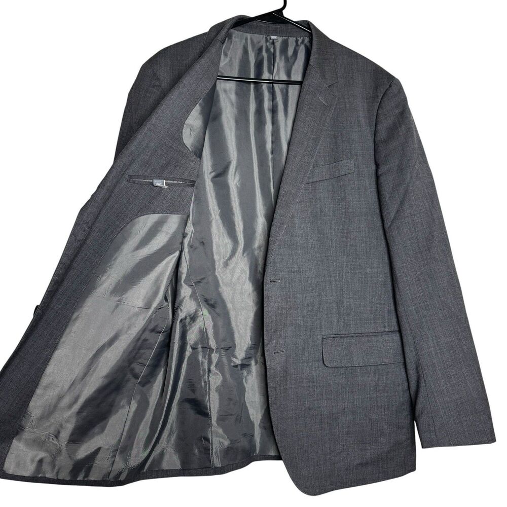 BONOBOS SLIM FIT JETSETTER Mens 42R Jacket 38x29 Pant Gray Wool 2 Piece Suit EUC - Picture 4 of 13
